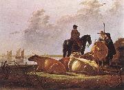 CUYP, Aelbert Peasants with Four Cows by the River Merwede dfg oil painting picture wholesale